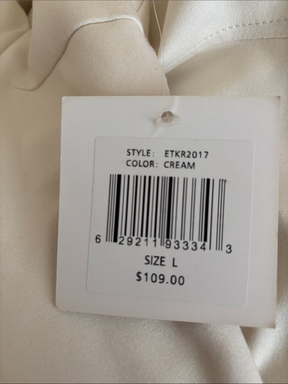 Ellen Tracy Cream Sleeveless Zip-Front Shift Dress - Picture 6 of 6